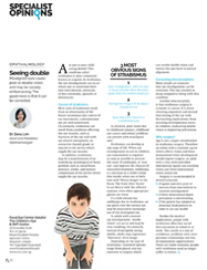 Dr Zena Lim on “Seeing double” This Quarterly, Issue 4, 2015: Specialist Opinions